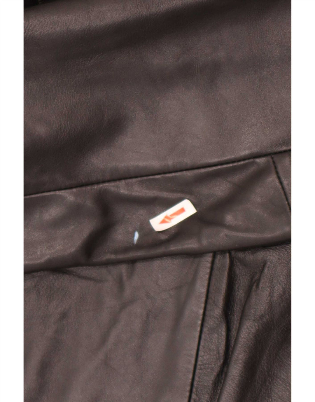 Vintage Dame 2-knaps læderblazerjakke UK 24 4XL Sort