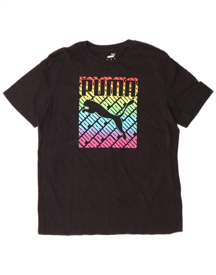 PUMA Grafisk T-shirt top til mænd, stor sort