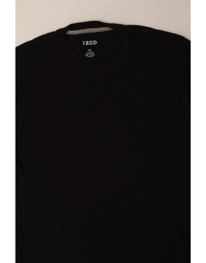 IZOD Mens T-Shirt Top XL Black Cotton Vintage Izod and Second-Hand Izod from Messina Hembry 