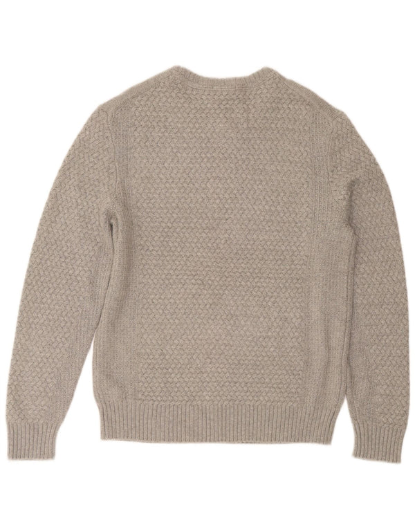 Timberland Herre Slim Fit Boat Neck Jumper Sweater Medium Grey Viscose