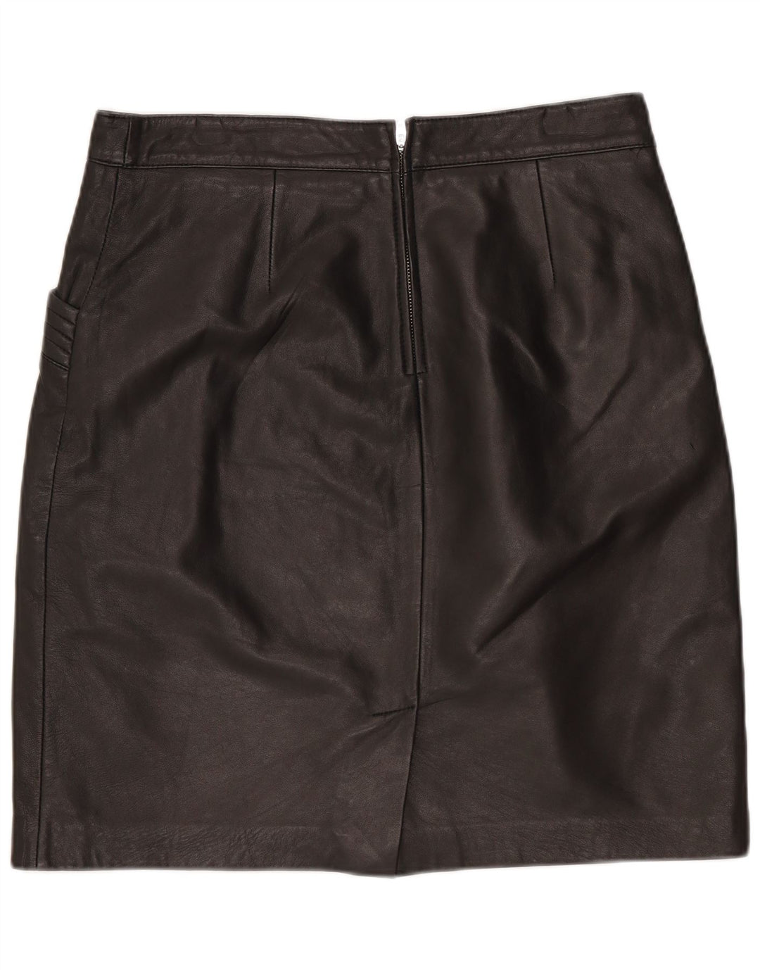 B.Young Womens Mini Læder Nederdel EU 38 Medium W30 Sort Læder
