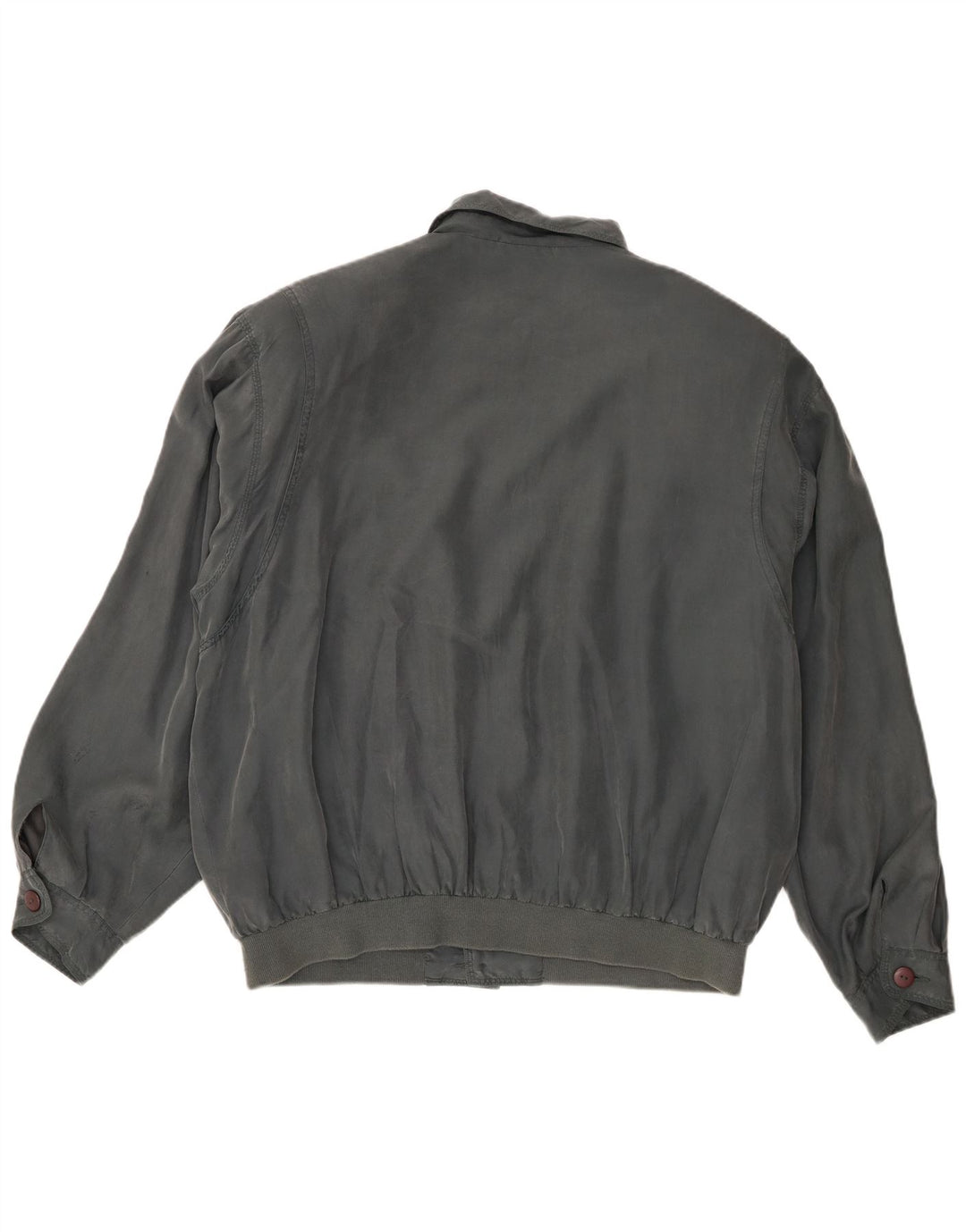 Vintage Bomber Jacket UK 40 Stor Grå Silke