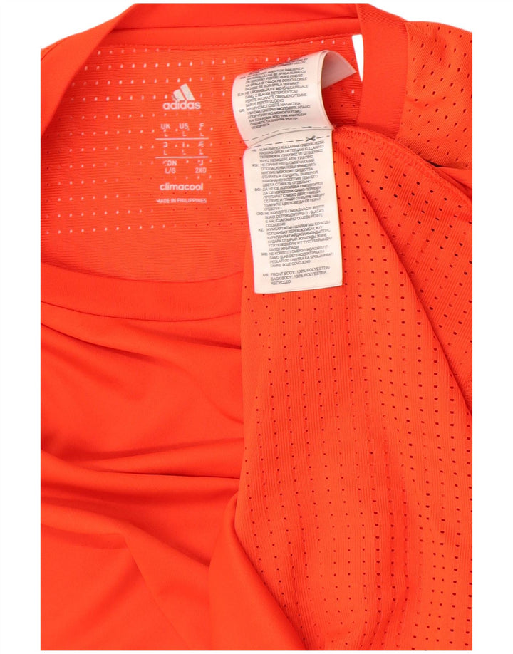 Adidas Herre Climacool T-Shirt Top Stor Orange Polyester
