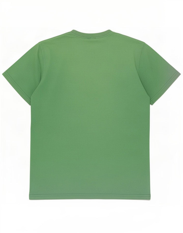 Benetton Herre Grafisk T-Shirt Top Lille Grøn