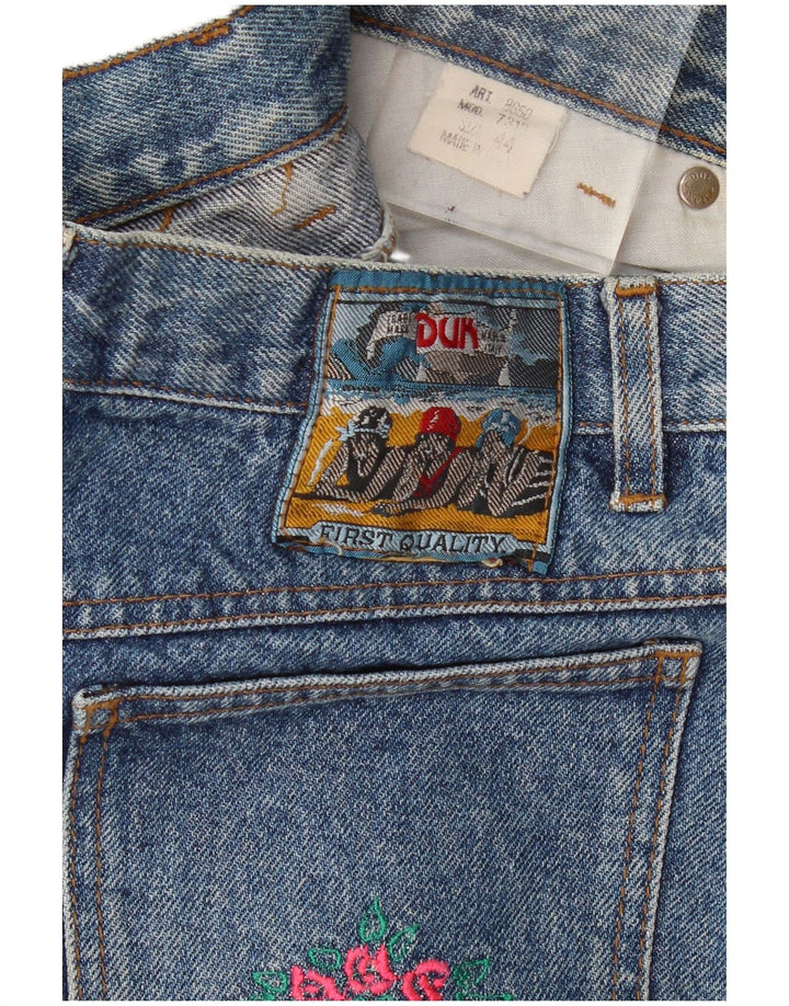 Vintage Dame Denim Nederdel IT 44 Medium W28 Blå Bomuld