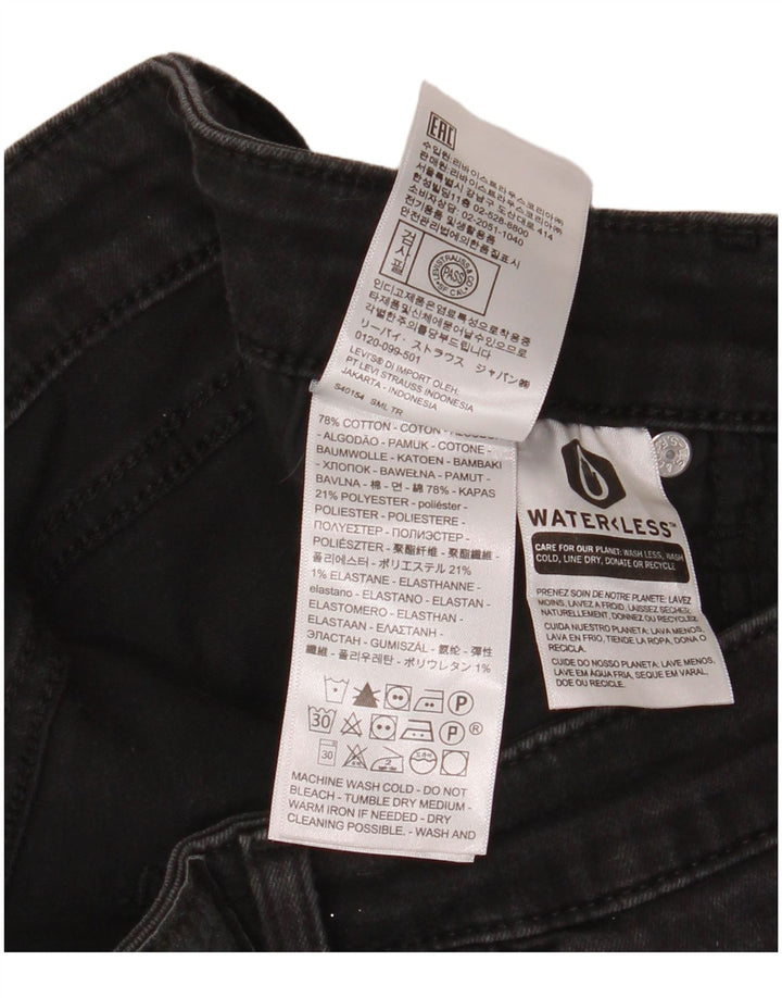 Levi's Dame 711 Skinny Jeans W32 L30 Sort Bomuld