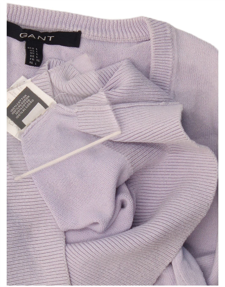 GANT Dame V-hals sweater UK 14 Stor lilla bomuld