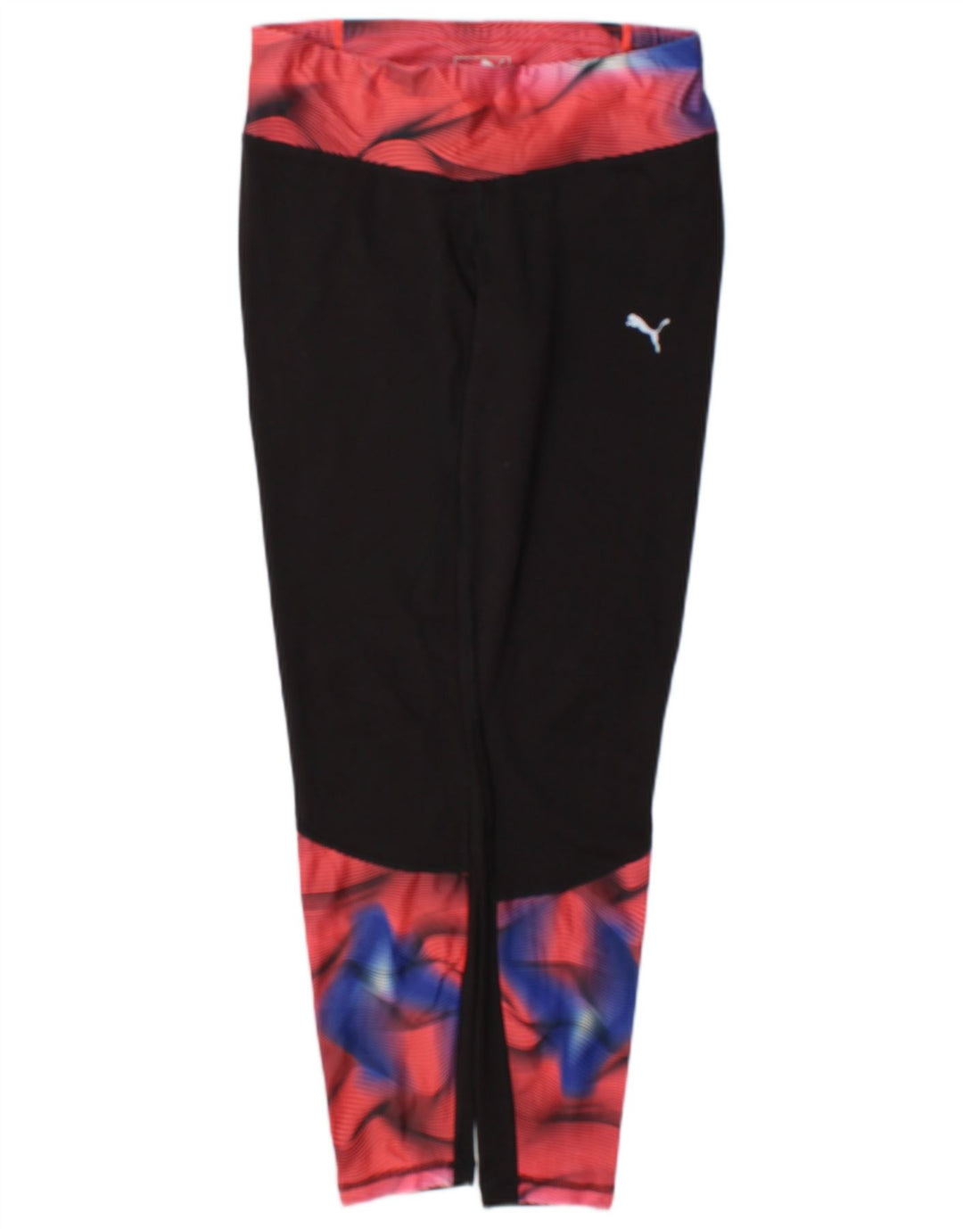 Puma Dame Leggings UK 12 Medium Sort Geometrisk