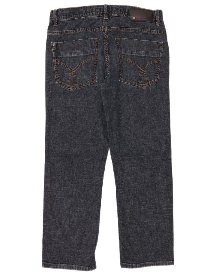 Calvin Klein Straight Jeans til mænd W32 L26 Marineblå Bomuld