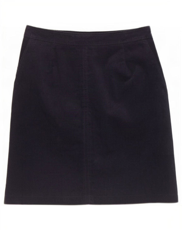 White Stuff Womens Corduroy Nederdel UK 10 Small W30 Navy Blue Cotton