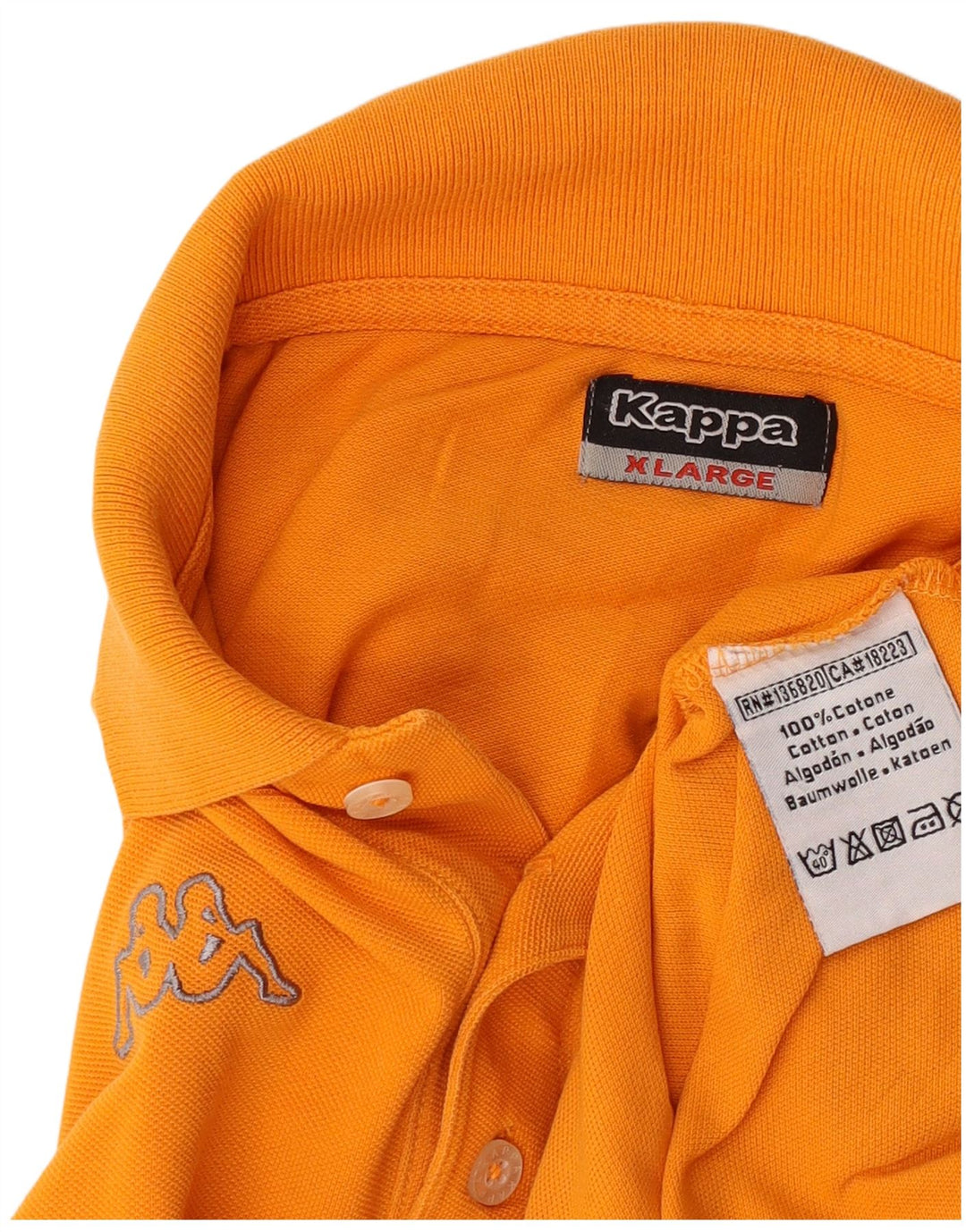 Kappa herre poloshirt XL orange bomuld