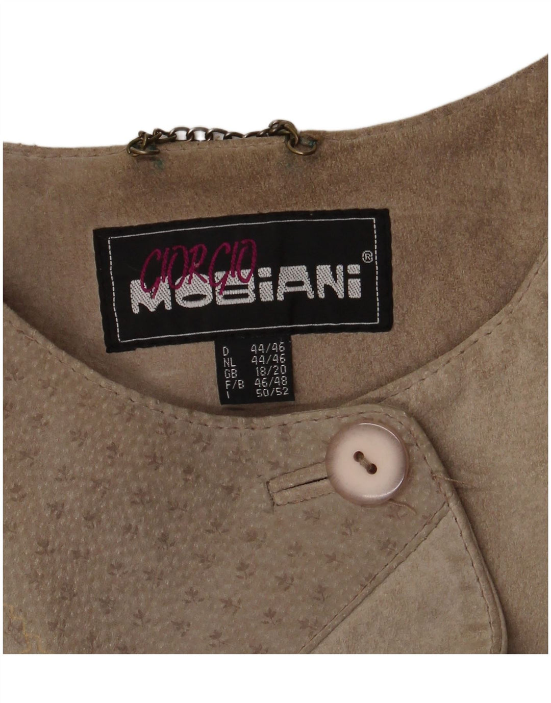 Giorgio Mobiani Dame Ruskind Overfrakke UK 18/20 XL Grå Colourblock