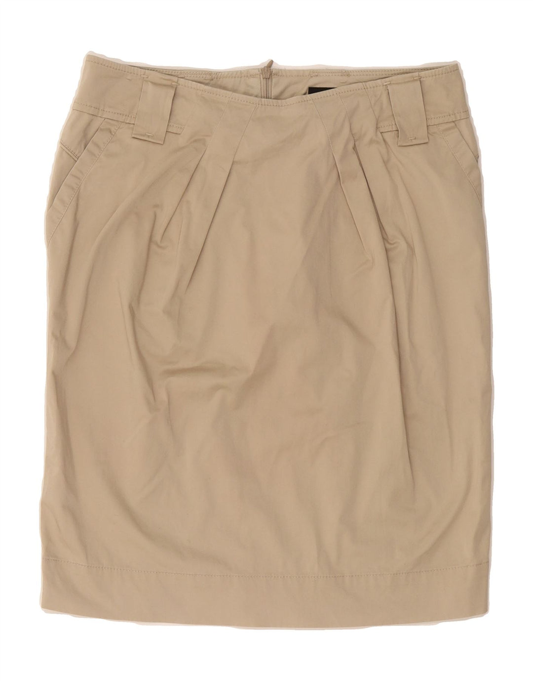 MASSIMO DUTTI Womens Straight Skirt EU 38 Small W28  Beige Cotton Vintage Massimo Dutti and Second-Hand Massimo Dutti from Messina Hembry 