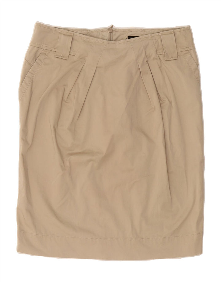 MASSIMO DUTTI Womens Straight Skirt EU 38 Small W28  Beige Cotton Vintage Massimo Dutti and Second-Hand Massimo Dutti from Messina Hembry 