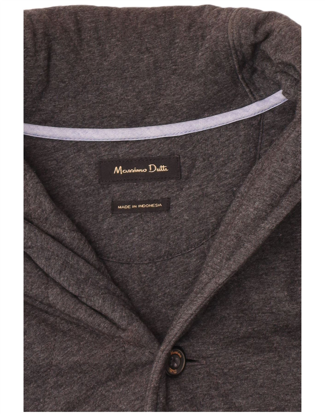Massimo Dutti Herre Cardigan Sweater Small Grey Argyle/Diamond