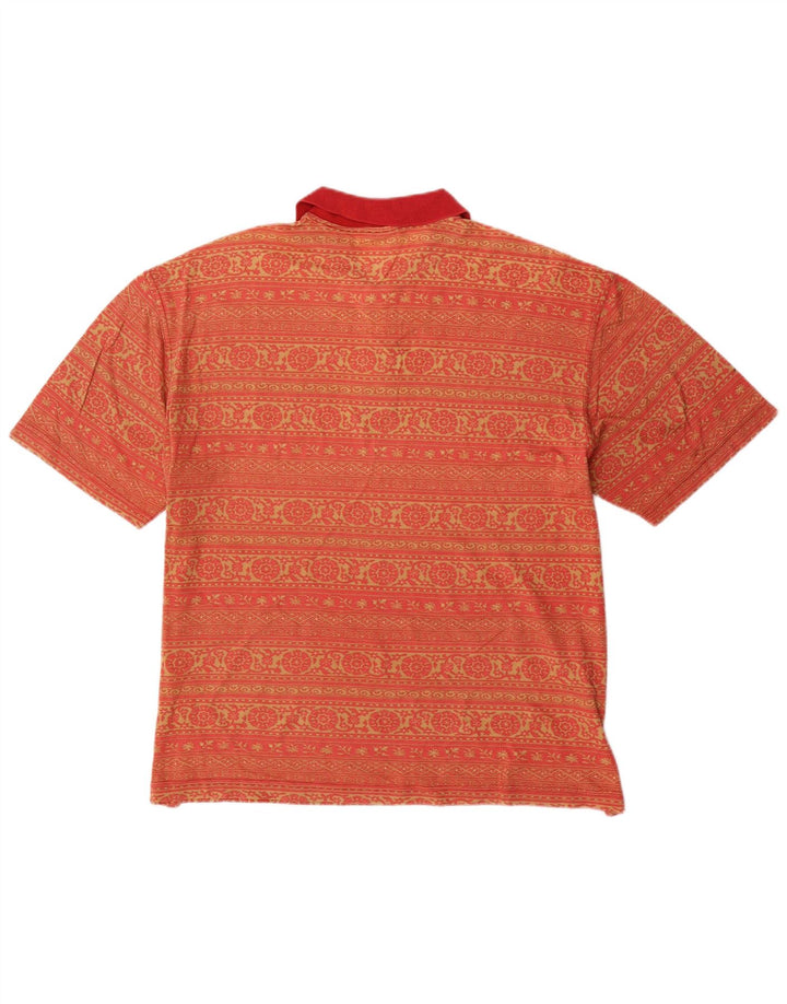 DIADORA Poloskjorte til mænd UK 42 Stor rød Paisley