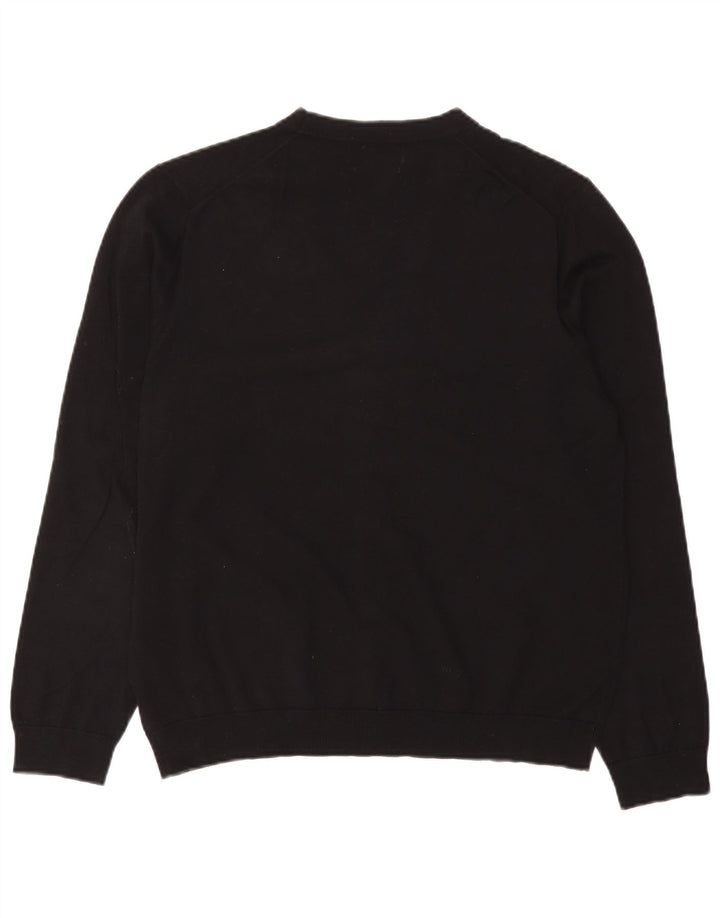 Marks & Spencer Herre Cardigan Sweater Stor Sort Bomuld