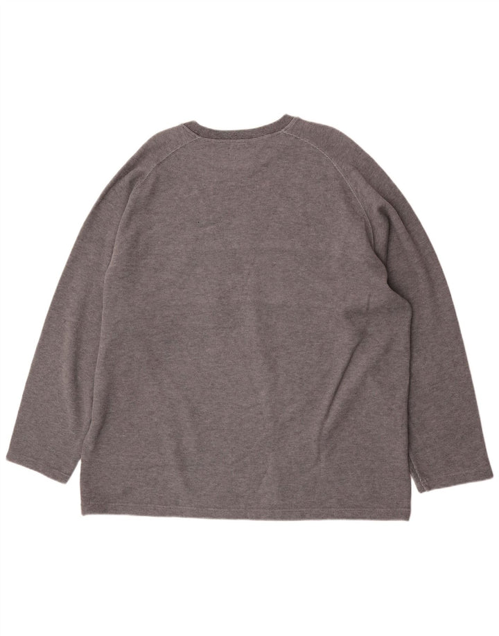 Marks & Spencer Herre Blue Harbor Top Langærmet 2XL Grå Colourblock