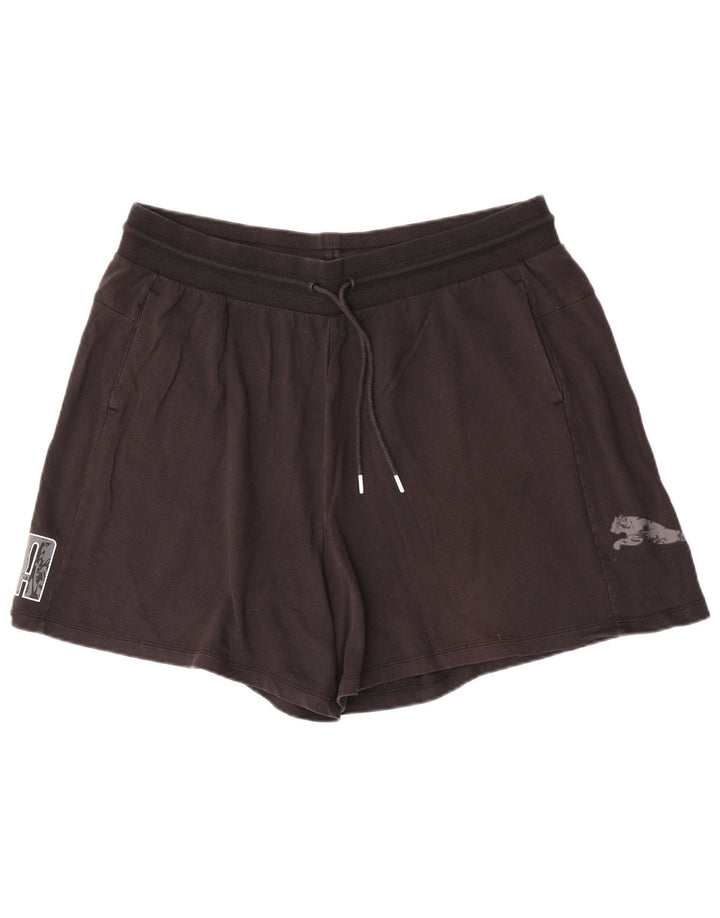 Puma grafiske sportsshorts til kvinder 2XL sort bomuld