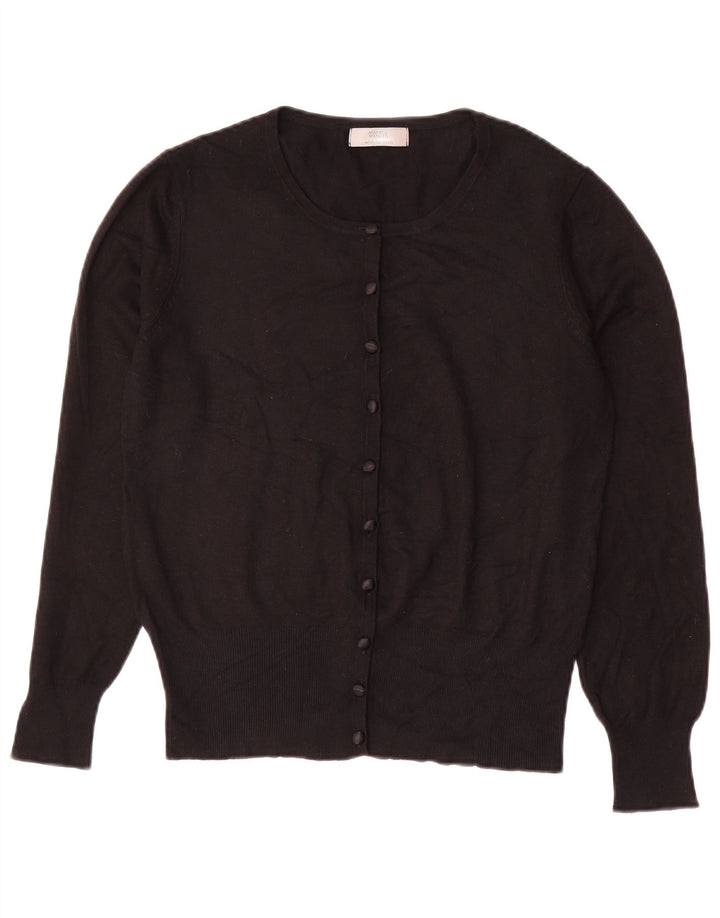 Marks & Spencer Dame Cardigan Sweater UK 14 Medium Black