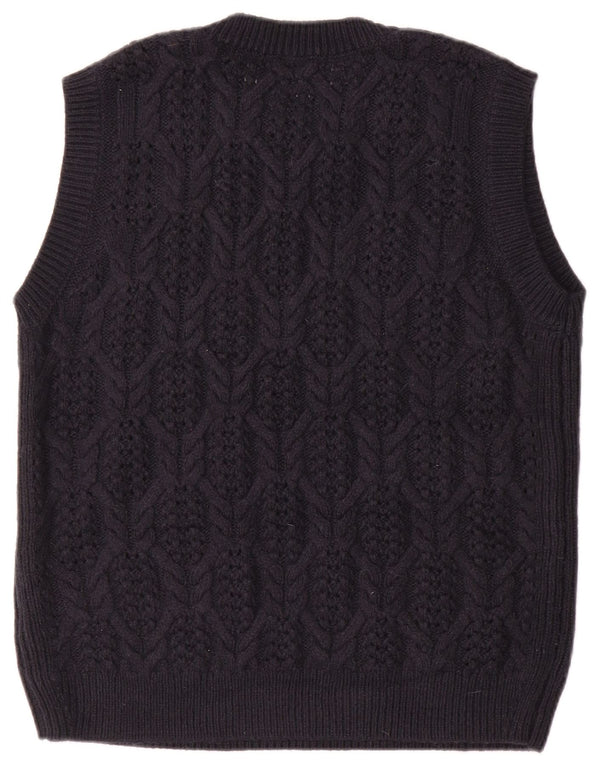 Marks & Spencer Dame Vest Tank Top UK 16 Large Navy Blue Acryl