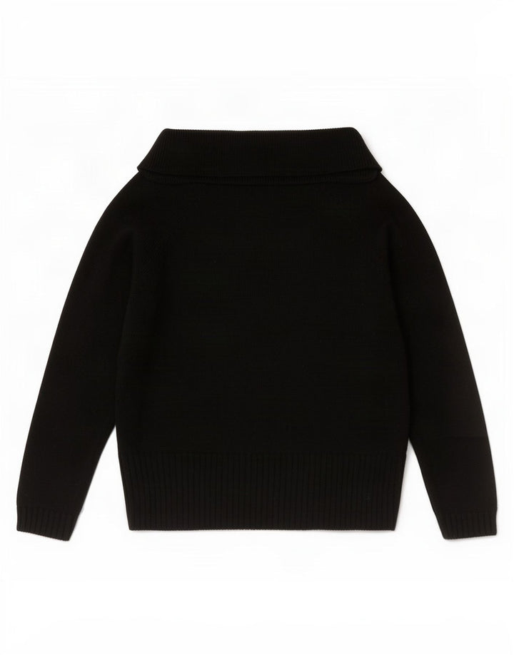 Hobbs Womens Crop 3/4-ærmet trøjetrøje med rullehals DK 14 Medium Sort