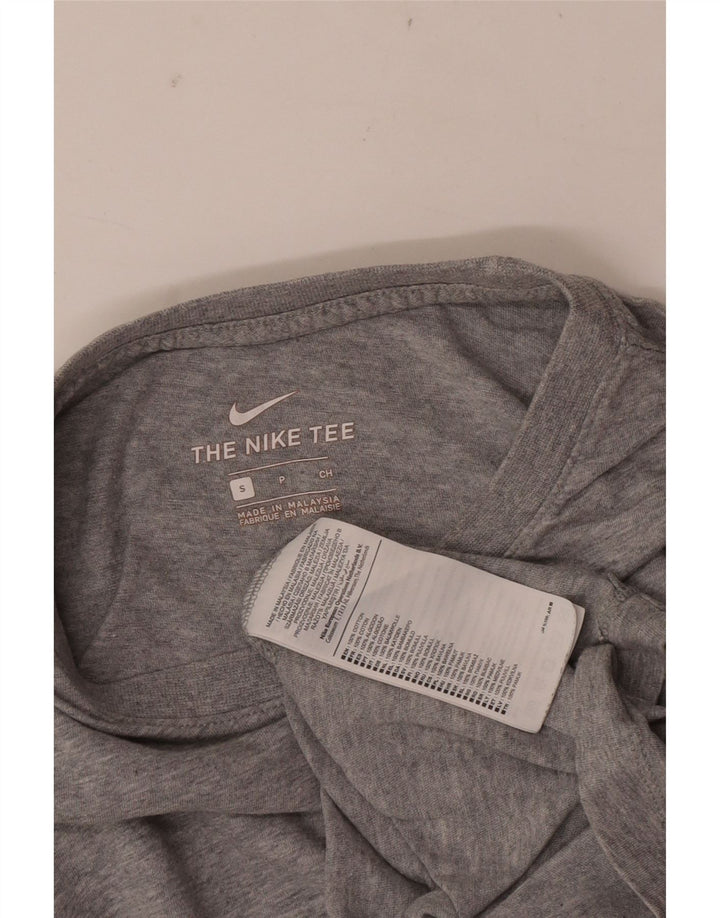 Nike T-shirt top til mænd, lille grå flækket bomuld