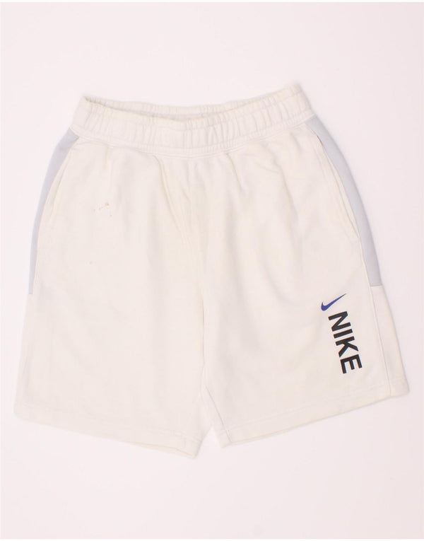 Nike drenge grafiske sportsshorts 10-11 år Medium Hvid Colourblock Bomuld