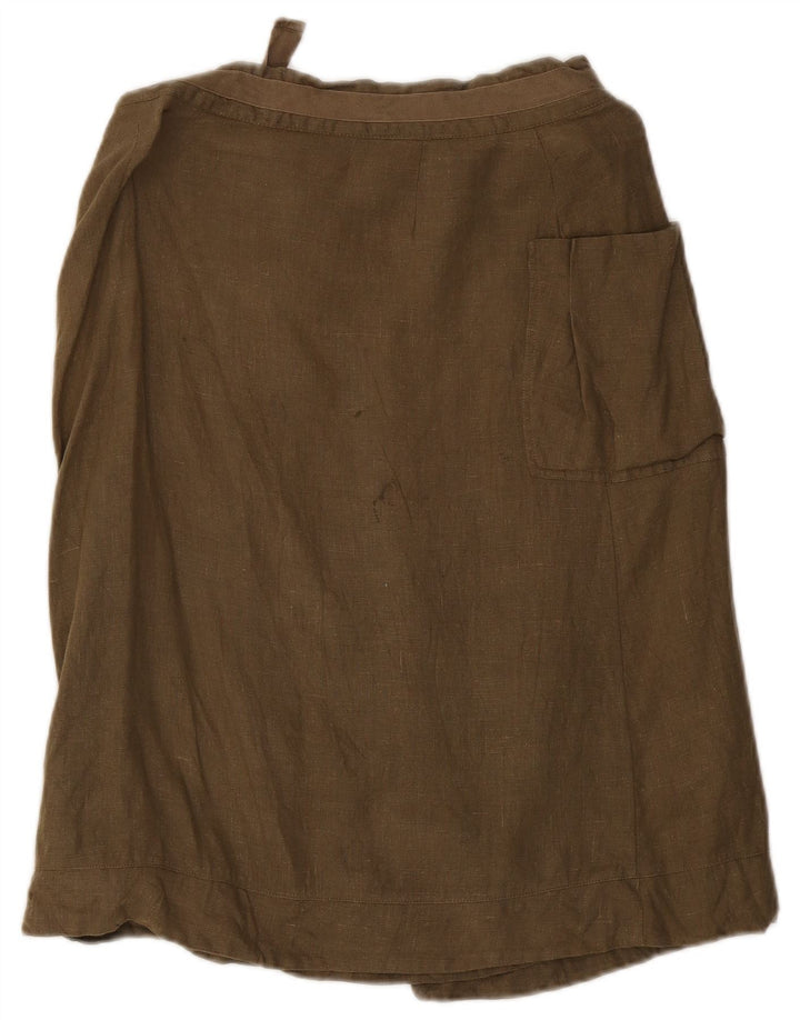 Sasha Dame Cargo Skirt UK 12 Medium W29 Khaki Linen