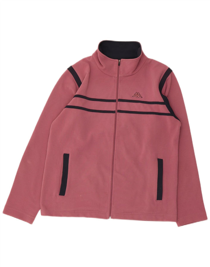 Kappa træningsdragt topjakke til kvinder UK 16 Large Pink Polyester