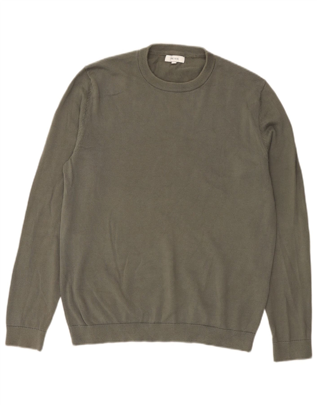 Reiss Herre trøjetrøje med rund hals Medium Khaki Bomuld