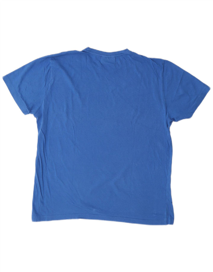 Kappa Herre Grafisk T-Shirt Top Stor Blå