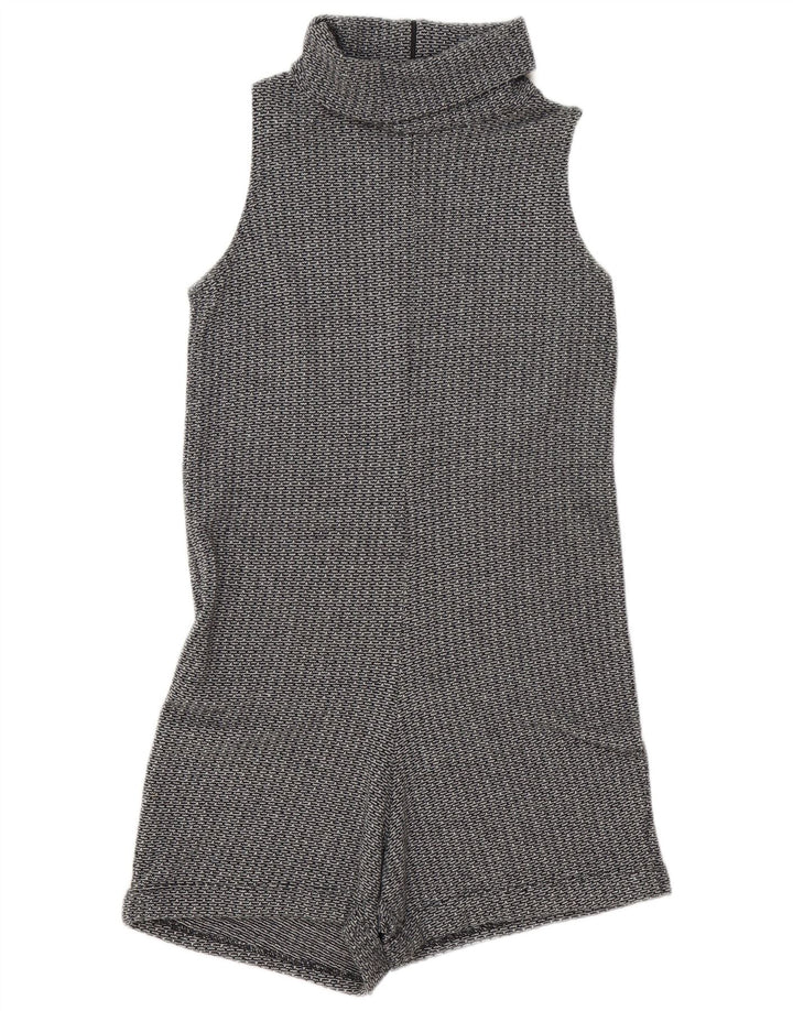 Zara Dame Ærmeløs Playsuit UK 10 Small Grey