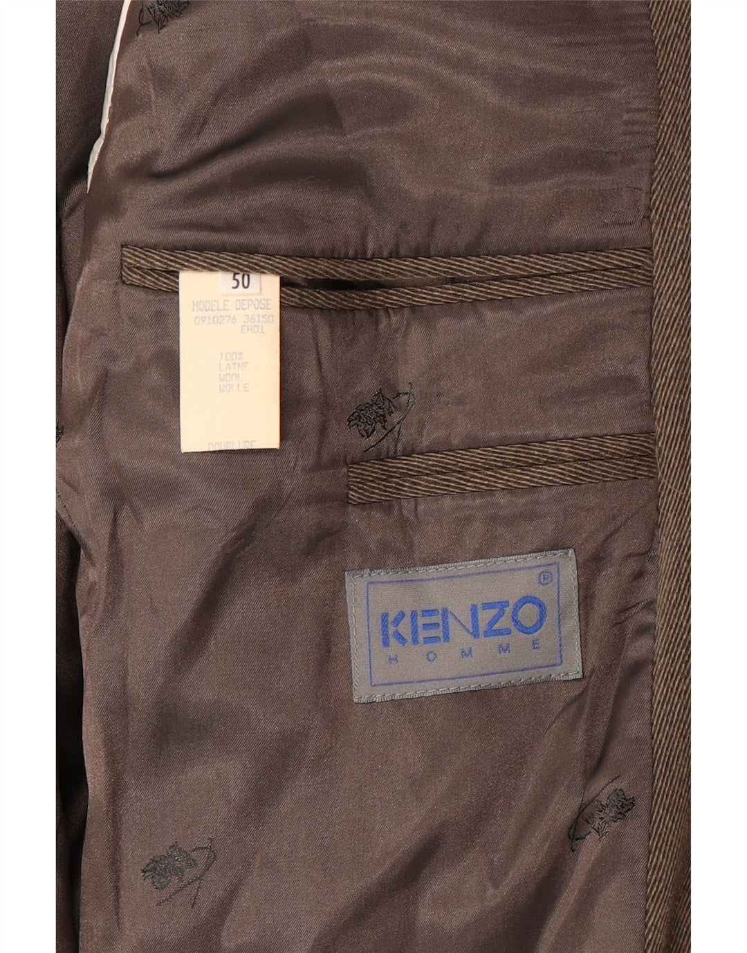 Kenzo Herre 3-knaps blazerjakke IT 50 Stor brun uld