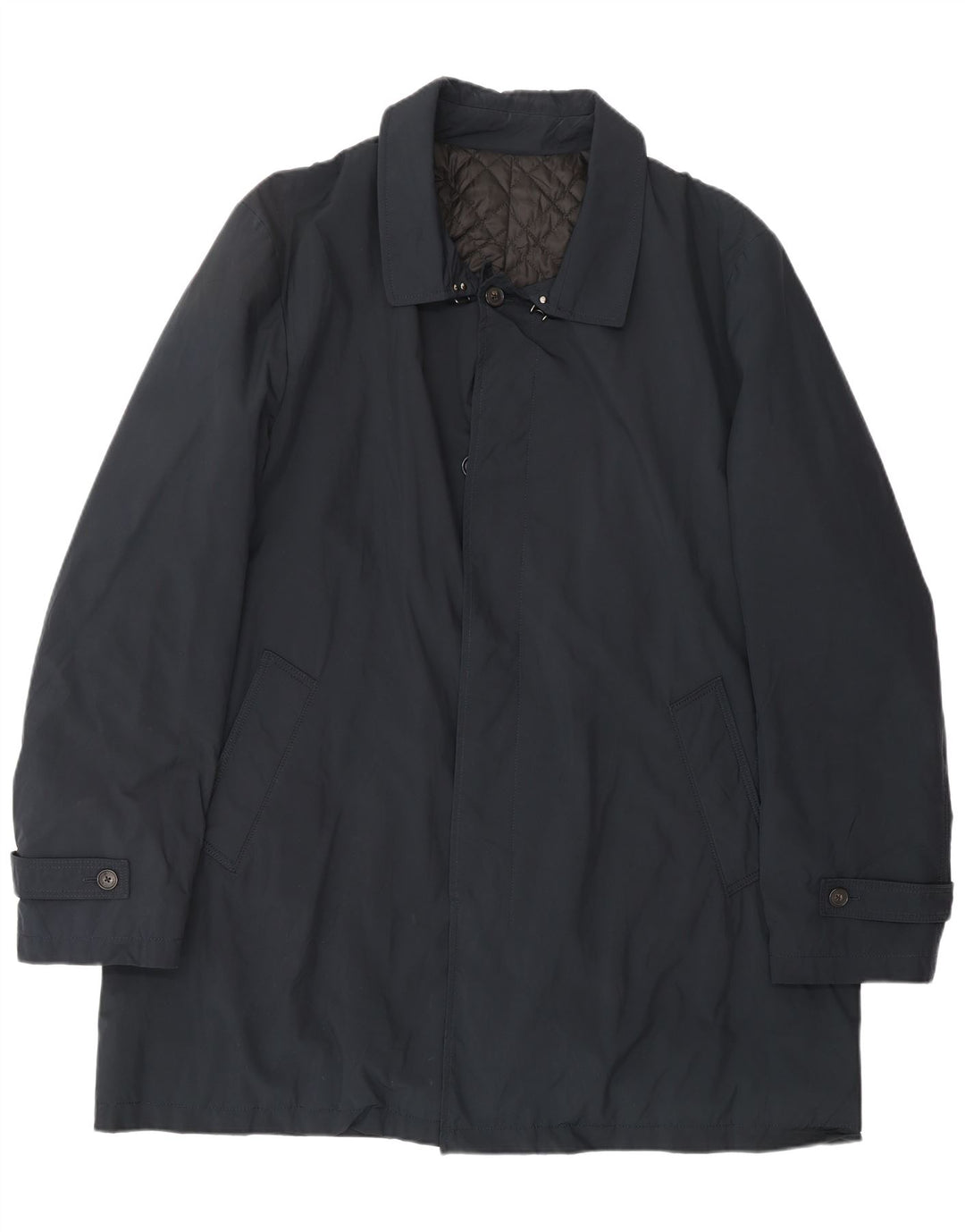 BORSALINO Overfrakke til mænd IT 56 3XL Marineblå Polyester Classic