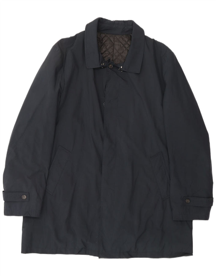 BORSALINO Overfrakke til mænd IT 56 3XL Marineblå Polyester Classic