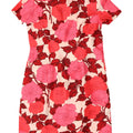VINTAGE Womens Sheath Dress UK 12 Medium Red Floral