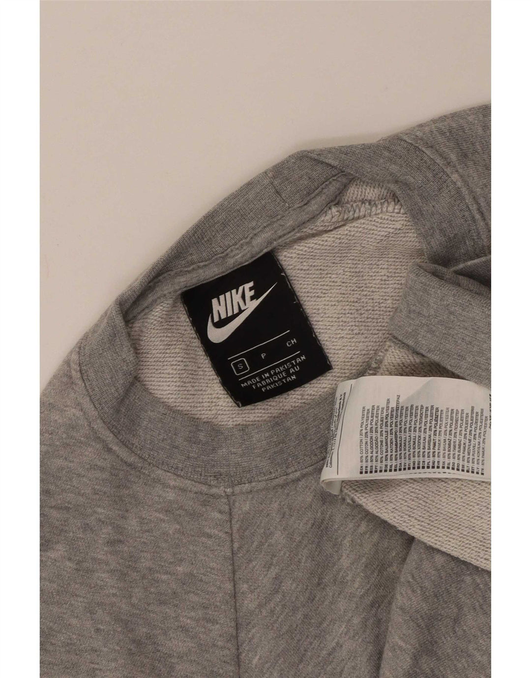 Nike grafisk sweatshirt til mænd, lille grå flækket bomuld