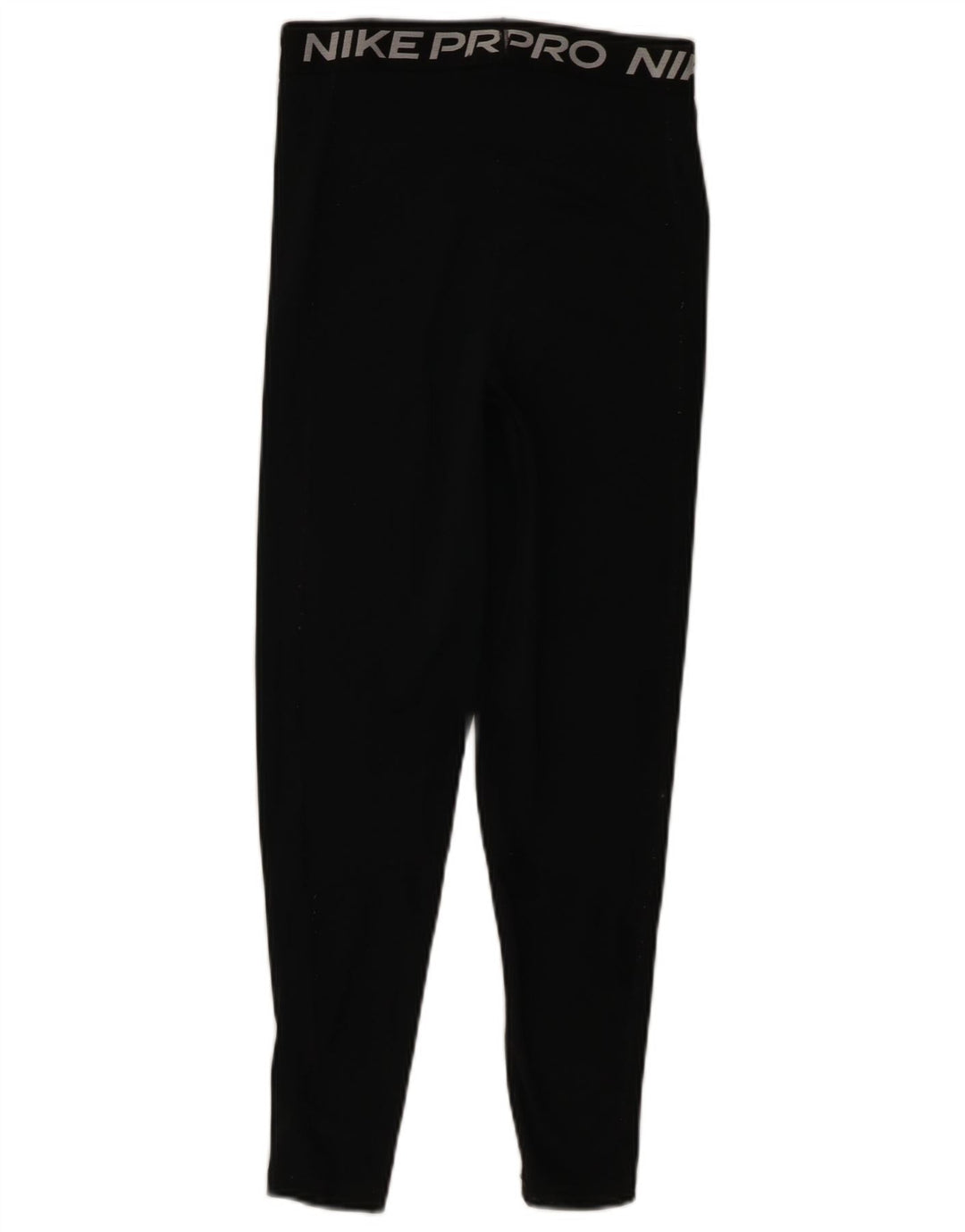 Nike Dame Dri Fit Crop Grafiske Leggings UK 8 Small Black Polyester