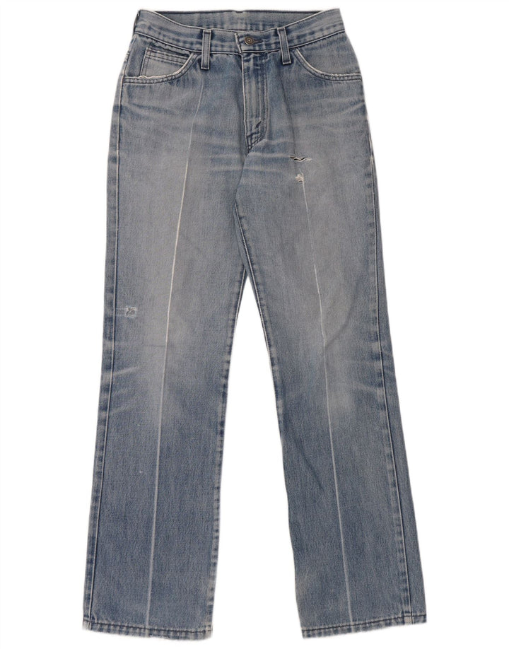 Levi's Dame Distressed Straight Jeans W28 L32 Blå Bomuld