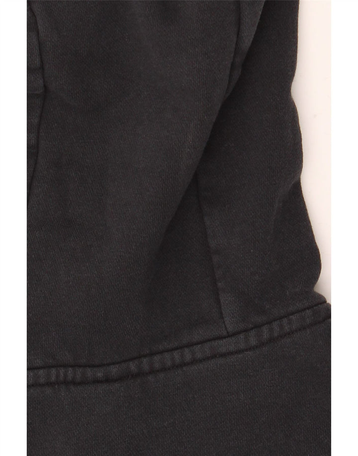 Nike Dame Oversized Hoodie Jumper UK 14 Medium Sort Bomuld