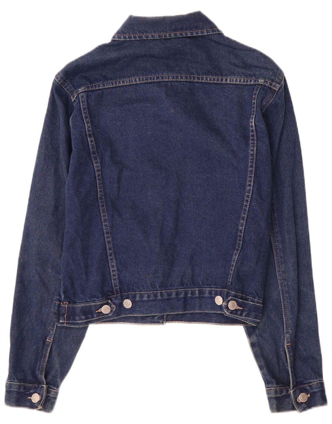 VINTAGE Dame denimjakke UK 12 Medium Navy Blue