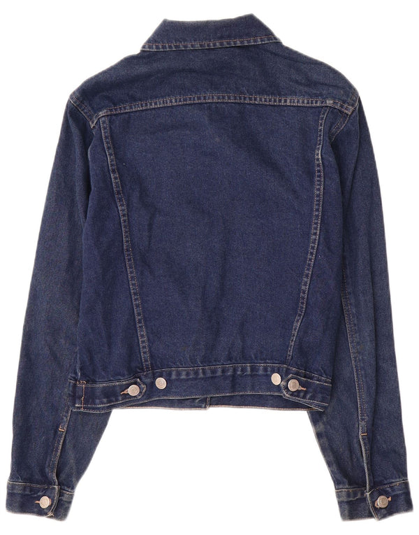 VINTAGE Dame denimjakke UK 12 Medium Navy Blue