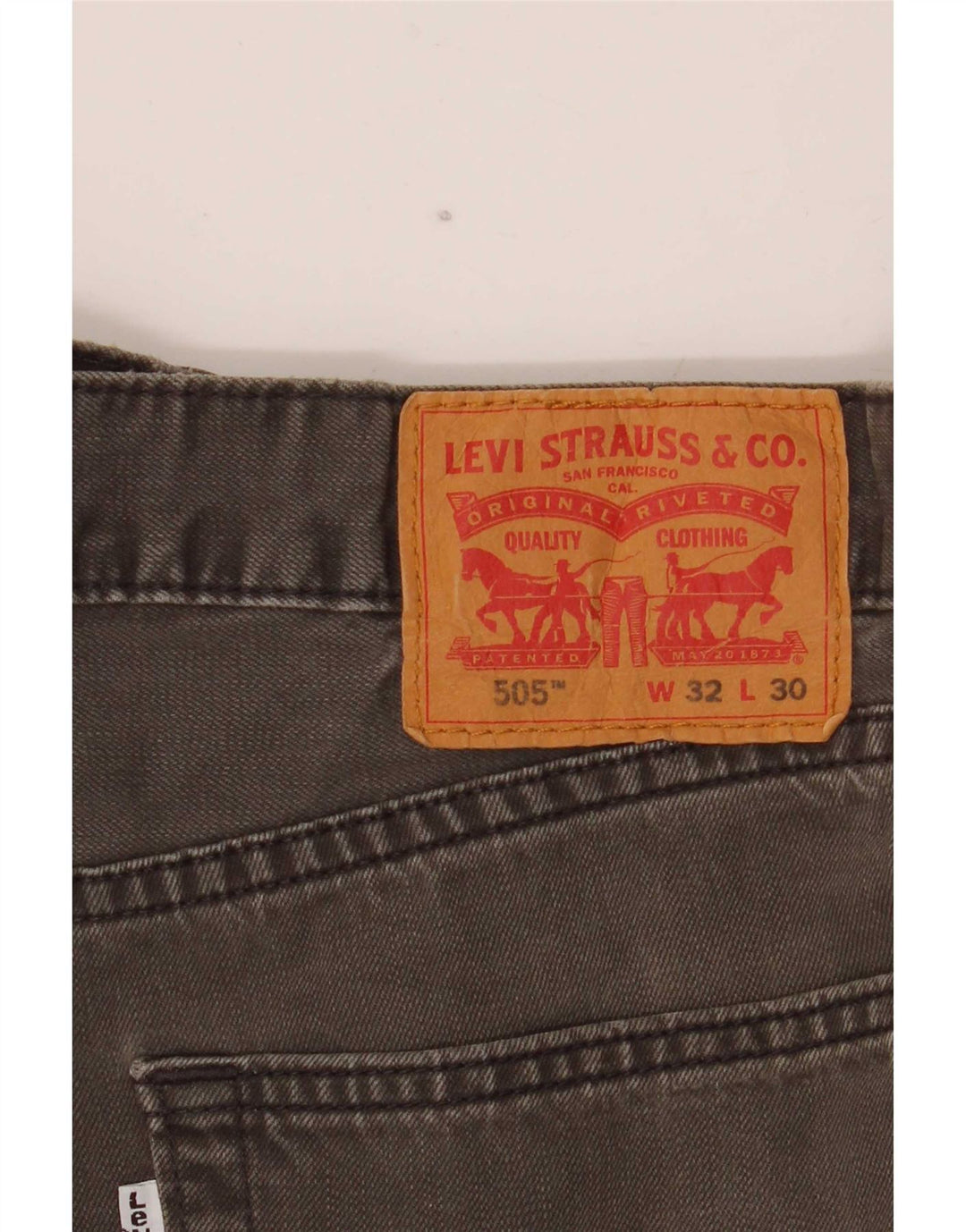 Levi's Herre 505 Straight Jeans W32 L30 Grå Bomuld