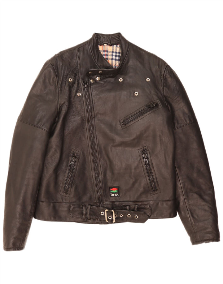 Vintage Herre Læder Biker Jacket UK 40 Large Black