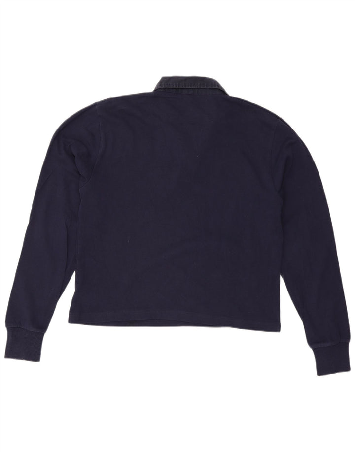 GANT Oversized langærmet poloskjorte til kvinder UK 14 Medium Navy Blue