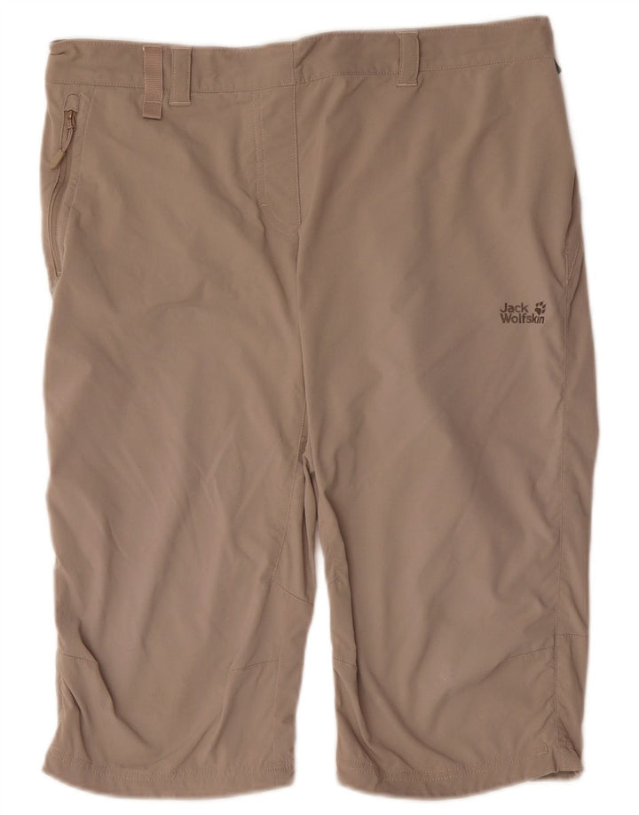 Jack Wolfskin Bermuda-shorts til kvinder UK 12 Medium W34 Khaki Polyamid