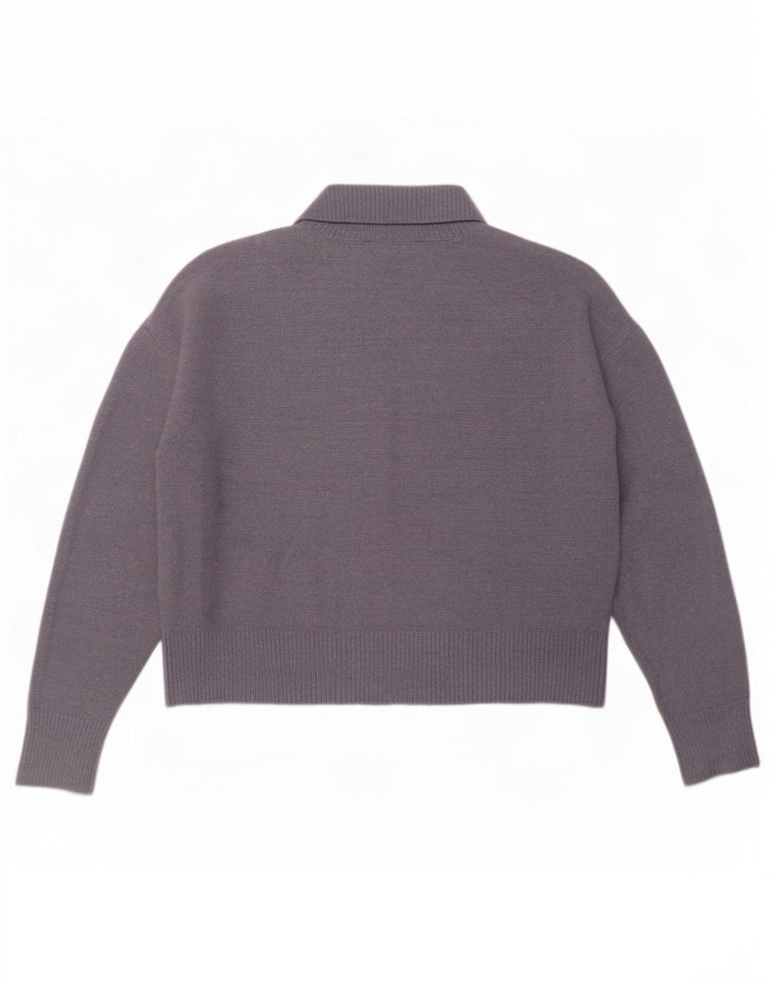 Zara Womens Crop Oversized rullehals sweater UK 14 Medium Blue