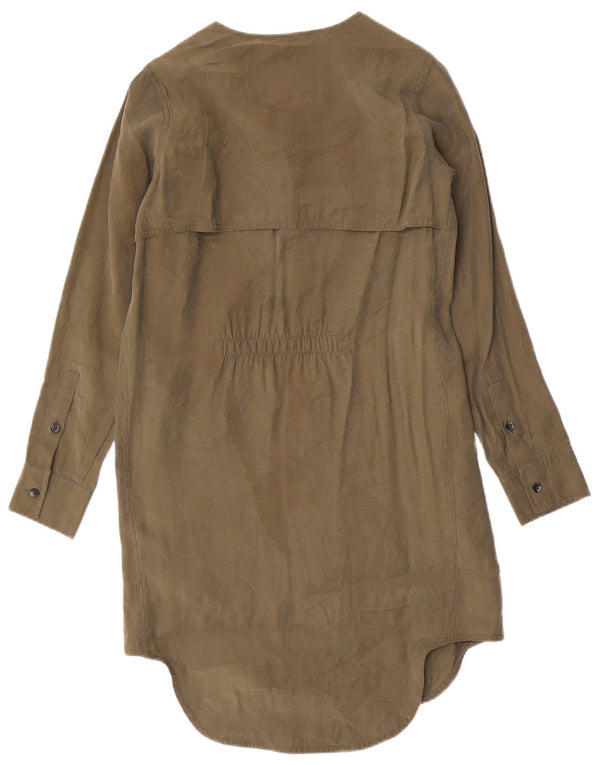 Calvin Klein Jeans Kvinder Oversized Skjortekjole UK 6 XS Khaki Polyester