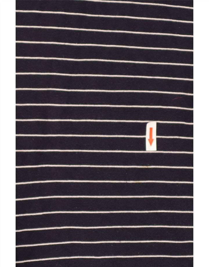 Lacoste Herre V-hals trøjetrøje størrelse 4 Medium Navyblå stribet